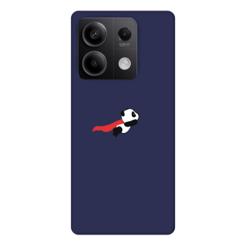 Xiaomi Redmi Note 13 5G kite flying panda Dark blue Colored Silicone TPU Θήκη