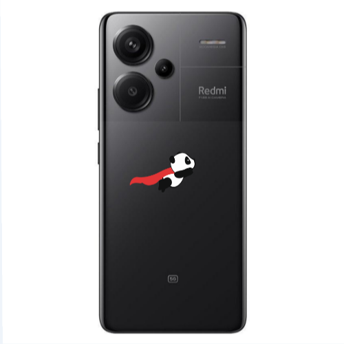 Xiaomi Redmi Note 13 Pro+ 5G  kite flying panda Transparent Silicone TPU Θήκη