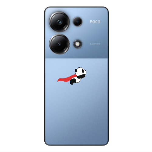 Xiaomi Poco M6 Pro 4G kite flying panda Transparent Silicone TPU Θήκη