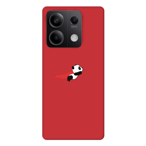 Xiaomi Redmi Note 13Pro 5G kite flying panda Red Colored Silicone TPU Θήκη