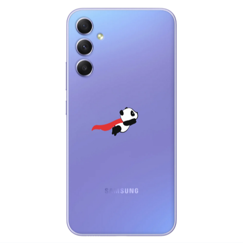 Samsung A25 kite flying panda Transparent Silicone TPU Θήκη
