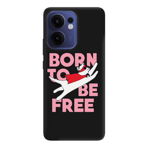 Oppo Reno13 FS Born Free Black Colored Silicone TPU Θήκη