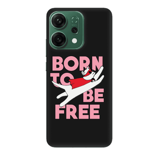 Oppo RENO 14 Born Free Black Colored Silicone TPU Θήκη