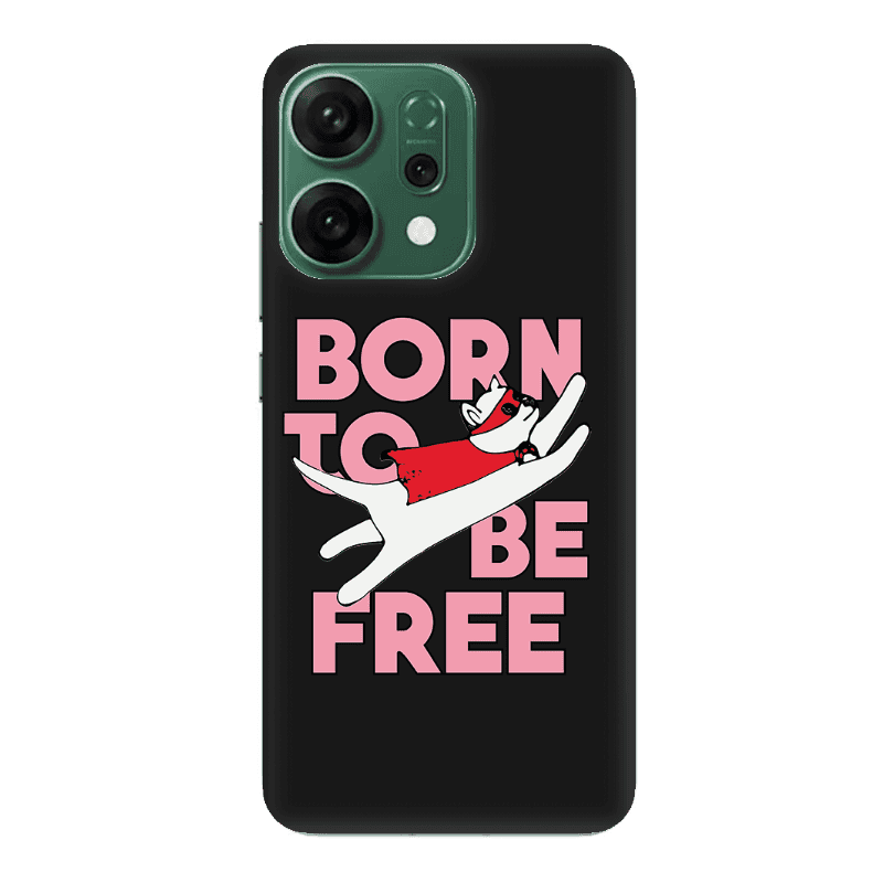 Oppo RENO 14 Born Free Black Colored Silicone TPU Θήκη