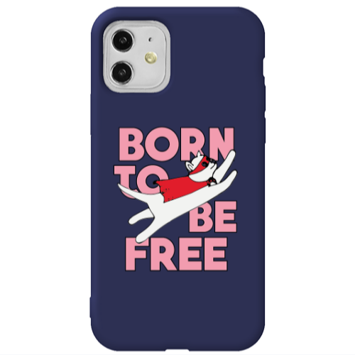 Apple iPhone 11  Born Free Dark blue Colored Silicone TPU Θήκη