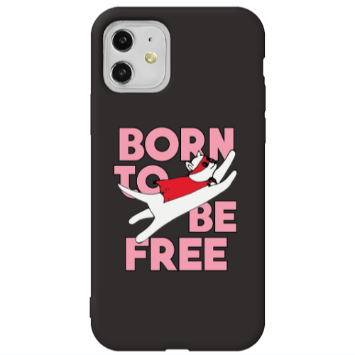 Apple iPhone 11  Born Free Black Colored Silicone TPU Θήκη