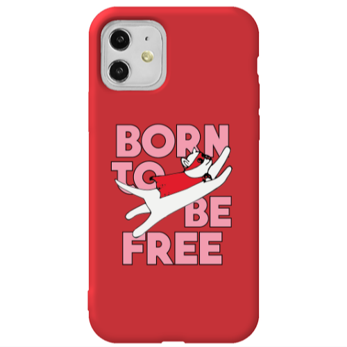 Apple iPhone 11  Born Free Red Colored Silicone TPU Θήκη