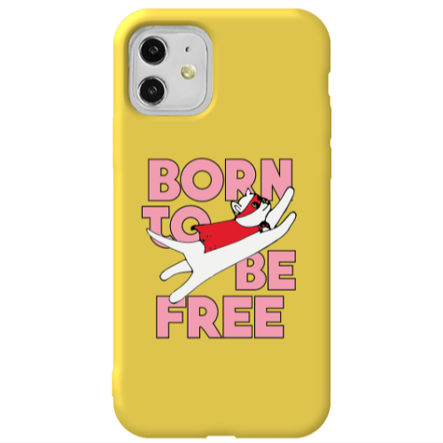 Apple iPhone 11  Born Free Yellow Colored Silicone TPU Θήκη