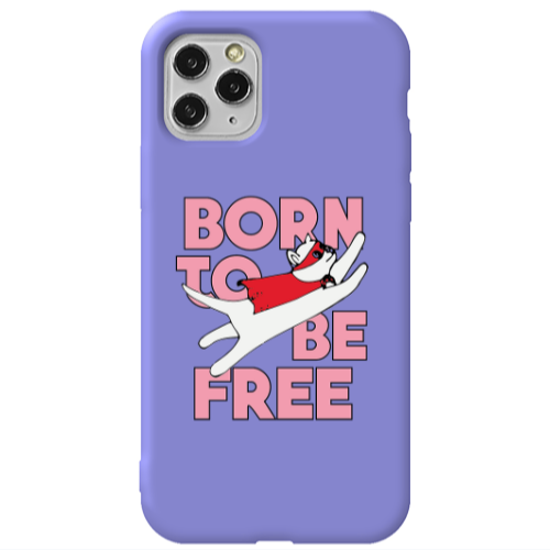 Apple iPhone 11 Pro Born Free Purple Colored Silicone TPU Θήκη