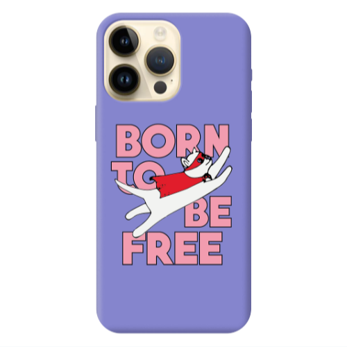 Apple iPhone 13 Pro Max Born Free Purple Colored Silicone TPU Θήκη