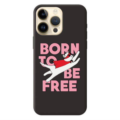 Apple iPhone 13 Pro Max Born Free Black Colored Silicone TPU Θήκη