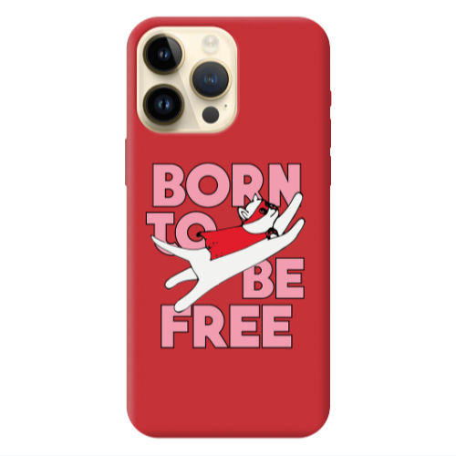 Apple iPhone 13 Pro Max Born Free Red Colored Silicone TPU Θήκη
