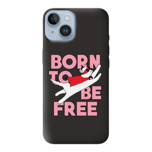 Apple iPhone 14 Plus Born Free Black Colored Silicone TPU Θήκη