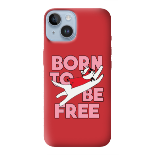 Apple iPhone 14 Plus Born Free Red Colored Silicone TPU Θήκη