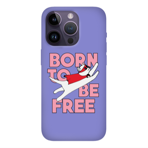Apple iPhone 14 Pro  Born Free Purple Colored Silicone TPU Θήκη