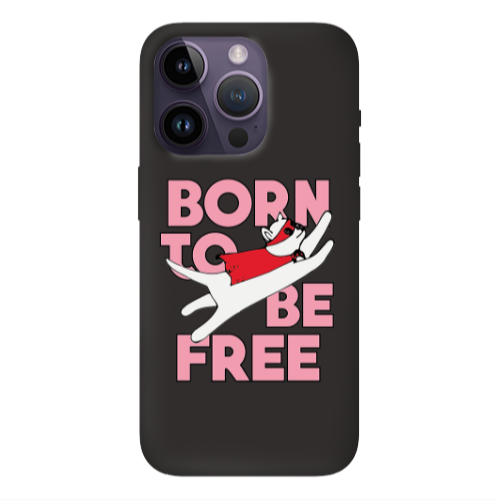 Apple iPhone 14 Pro  Born Free Black Colored Silicone TPU Θήκη