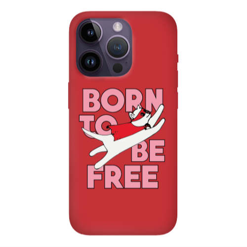 Apple iPhone 14 Pro Max Born Free Red Colored Silicone TPU Θήκη