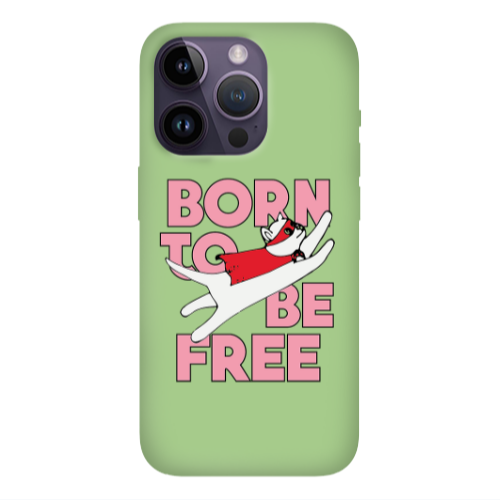 Apple iPhone 14 Pro Max Born Free Light Green Colored Silicone TPU Θήκη