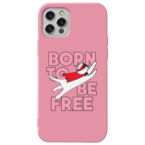 Apple iPhone 13 Pro Born Free Pink Colored Silicone TPU Θήκη