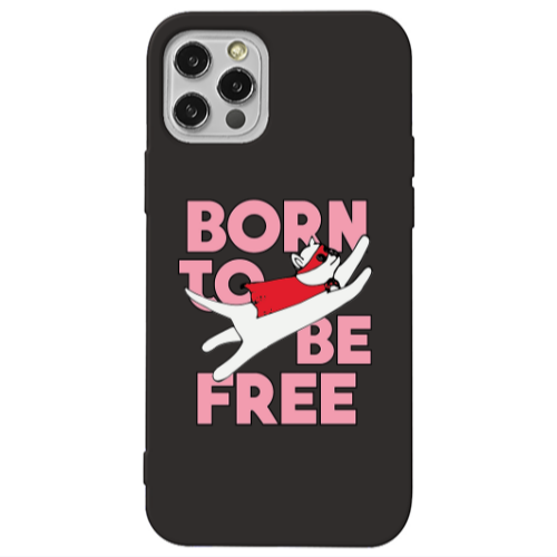 Apple iPhone 13 Pro Born Free Black Colored Silicone TPU Θήκη