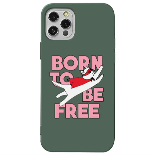 Apple iPhone 13 Pro Born Free Dark Green Colored Silicone TPU Θήκη