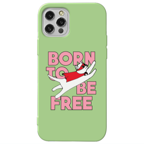 Apple iPhone 12 Pro Max Born Free Light Green Colored Silicone TPU Θήκη
