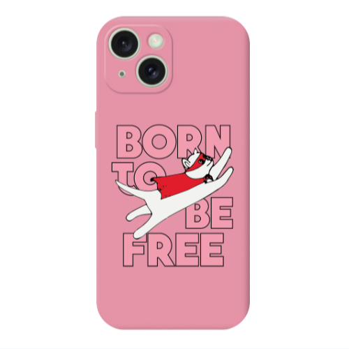 Apple iPhone 15 Plus Born Free Pink Colored Silicone TPU Θήκη