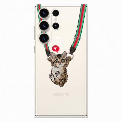 Samsung S25 Ultra Swinging cat Transparent Silicone TPU Θήκη