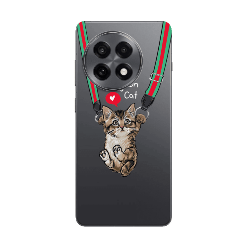 Oneplus 13 5G Swinging cat Transparent Silicone TPU Θήκη