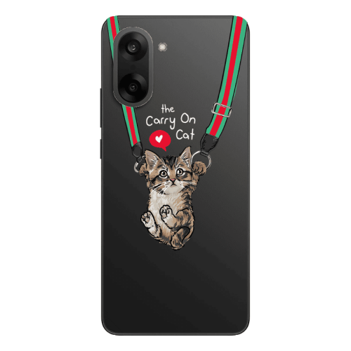 Oneplus Nord CE 5 Swinging cat Transparent Silicone TPU Θήκη