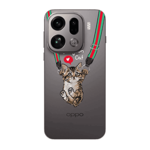 Oppo Find X9 Pro Swinging cat Transparent Silicone TPU Θήκη