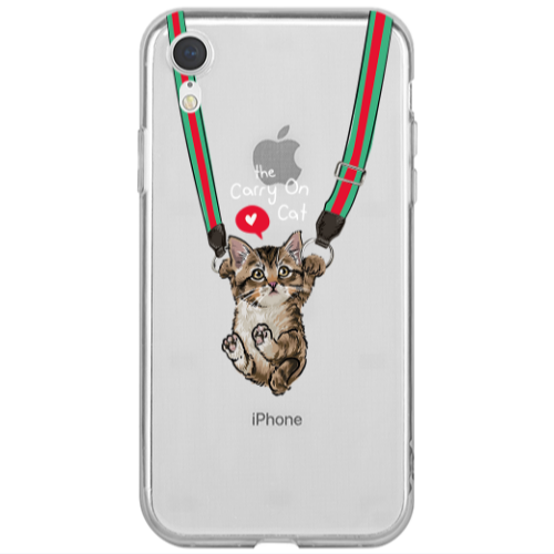 Apple iPhone Xr Swinging cat Transparent Silicone TPU Θήκη