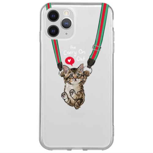 Apple iPhone 13 Pro Max Swinging cat Transparent Silicone TPU Θήκη
