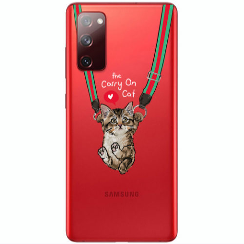 Samsung S20 FE Swinging cat Transparent Silicone TPU Θήκη