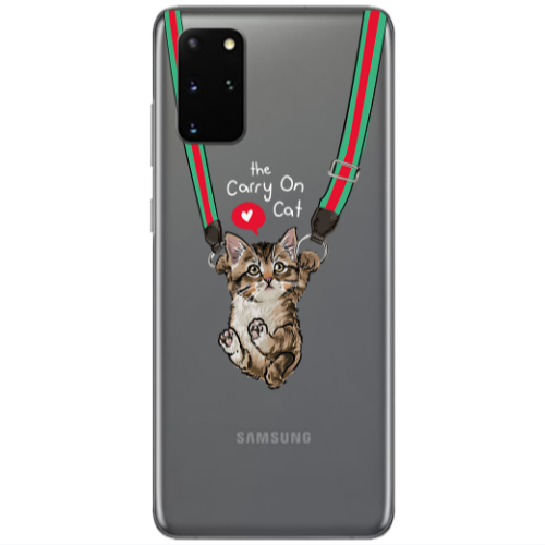 Samsung S20 Plus Swinging cat Transparent Silicone TPU Θήκη