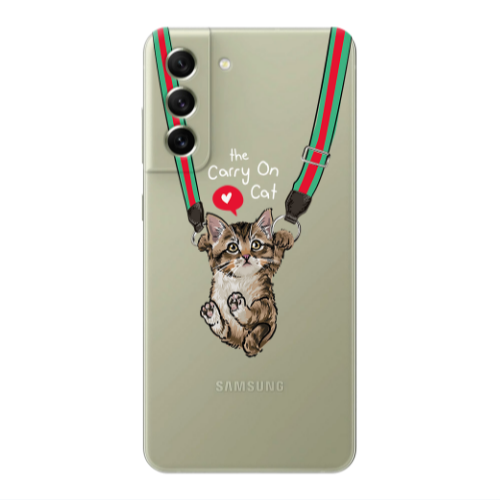 Samsung S22 Plus Swinging cat Transparent Silicone TPU Θήκη