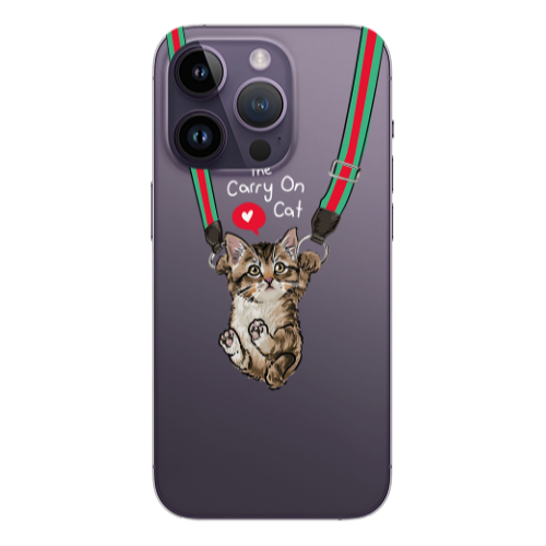 Apple iPhone 14 Pro  Swinging cat Transparent Silicone TPU Θήκη