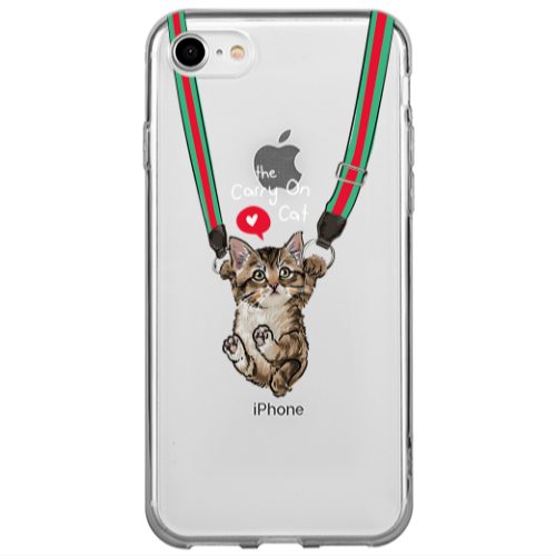 Apple iPhone 7 Swinging cat Transparent Silicone TPU Θήκη