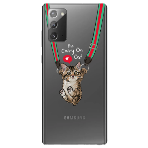 Samsung Note 20 Swinging cat Transparent Silicone TPU Θήκη