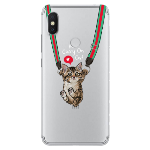 Xiaomi Redmi S2 Swinging cat Transparent Silicone TPU Θήκη