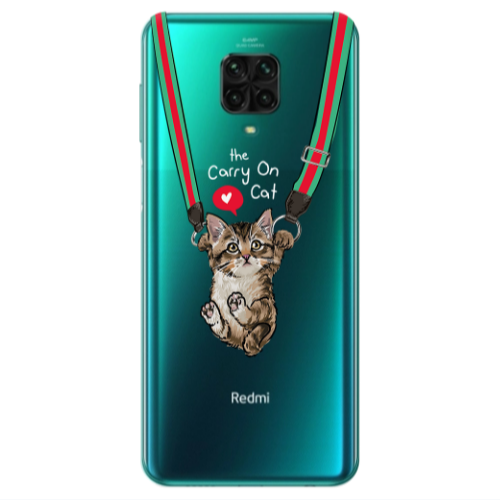 Xiaomi Redmi Note 9S Swinging cat Transparent Silicone TPU Θήκη