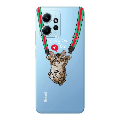 Xiaomi Redmi Note 12 4G Swinging cat Transparent Silicone TPU Θήκη
