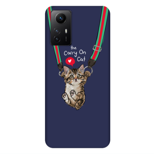 Xiaomi Redmi Note 12s Swinging cat Dark blue Colored Silicone TPU Θήκη