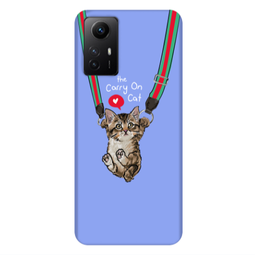 Xiaomi Redmi Note 12s Swinging cat Light Purple Colored Silicone TPU Θήκη