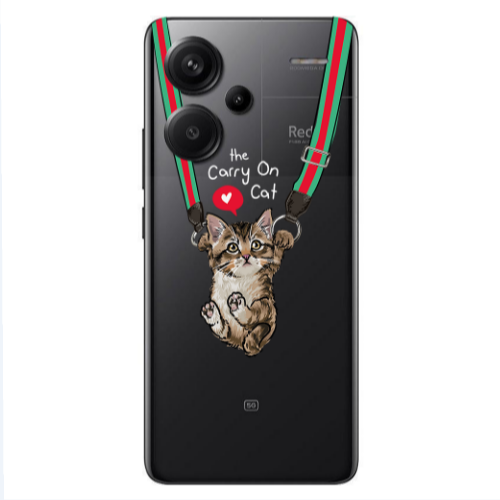 Xiaomi Redmi Note 13 Pro+ 5G  Swinging cat Transparent Silicone TPU Θήκη