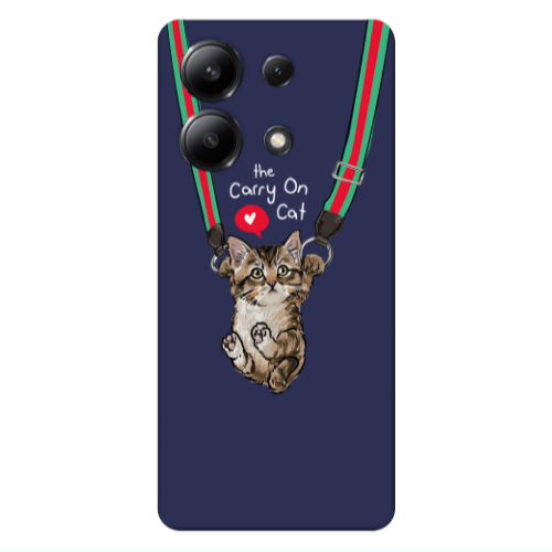 Xiaomi Redmi Note 13 4G Swinging cat Dark blue Colored Silicone TPU Θήκη