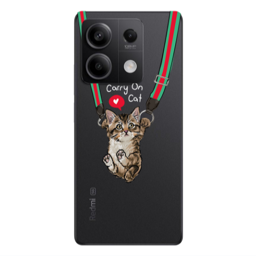 Xiaomi Redmi Note 13Pro 5G Swinging cat Transparent Silicone TPU Θήκη