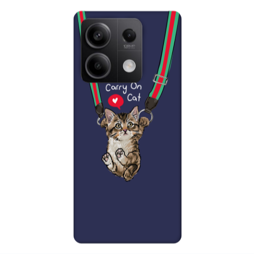 Xiaomi Redmi Note 13Pro 5G Swinging cat Dark blue Colored Silicone TPU Θήκη