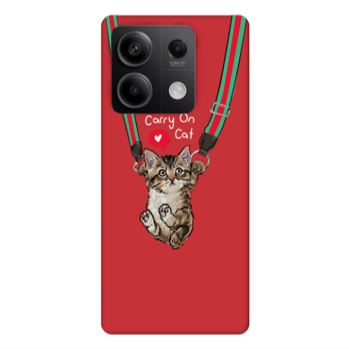 Xiaomi Redmi Note 13Pro 5G Swinging cat Red Colored Silicone TPU Θήκη