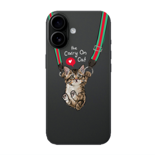 Apple Iphone 16 Swinging cat Transparent Silicone TPU Θήκη